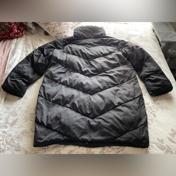 Universal Standard J Crew Black Chevron Puffer Jacket 2X Neutral Warm Classic - Picture 4 of 11